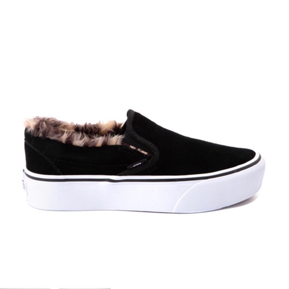 Vans Shoes - Vans Slip On Platform Sherpa Skate Shoe Right Foot Only Size 6 Leopard Faux Fur